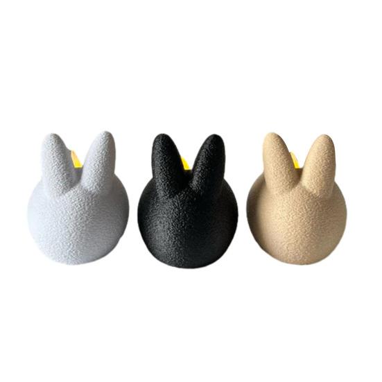 Easter Bunny Candle Holder with LED Candle Mini Rabbit Candle Stand Candlestick Table Centerpiece Holiday Party Decoration Ornament