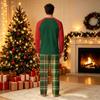 Set de pijama cu imprimeu de Crăciun, asortat pentru familie, cu mânecă lungă și pantaloni, pentru părinți și copii