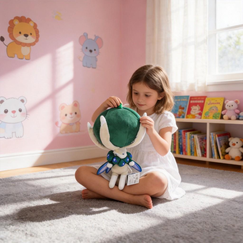 Plush Bunny With Flexible Joints And Soft Short Pile For Kids Playroom