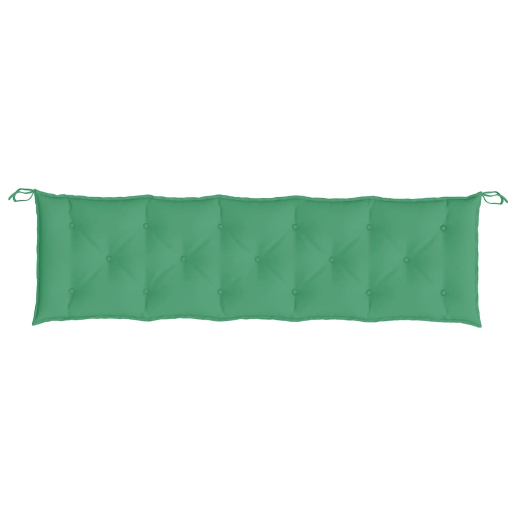 Garden Bench Cushions 2 pcs Green 180x50x7 cm Oxford Fabric