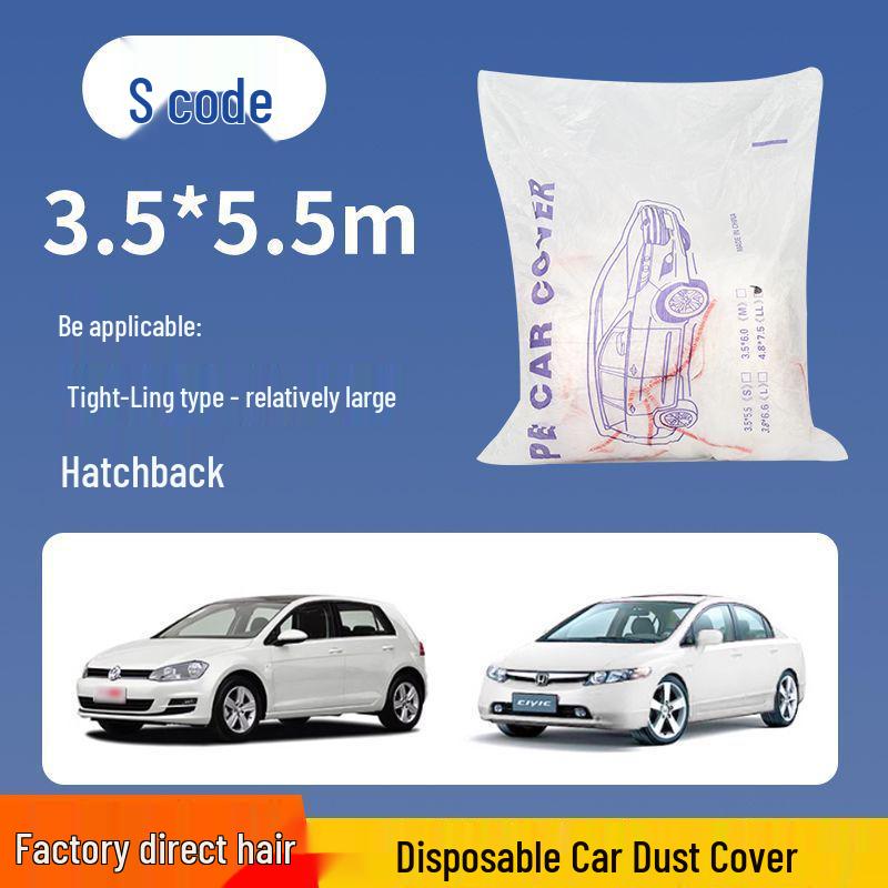 Thickened Transparent SUV Car Cover - Dustproof & Rainproof Disposable Full Cover
