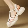 Elegante Damen Sandalen Sommer Schuhe 2024 Bequem Geschlossene Zehen Niedrige Absätze Flip Flops Damen Party Strand Schuhe Große Größe Lässig