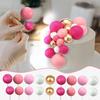 110Pcs Balls Cake Topper DIY Cake Insert Topper Foam Cake Balls Baking Decoration for Wedding Anniversary Birthday