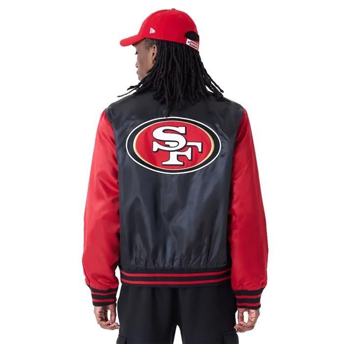 Bomber NFL San Francisco 49ers New Era Satin Noir -New Era- Taille :L