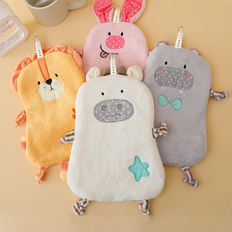 1Pc Animal-shaped Hand Towels, Cute Face Towels, Warm Wall-mountable Hand Towels Suitable for Bathrooms and Kitchens