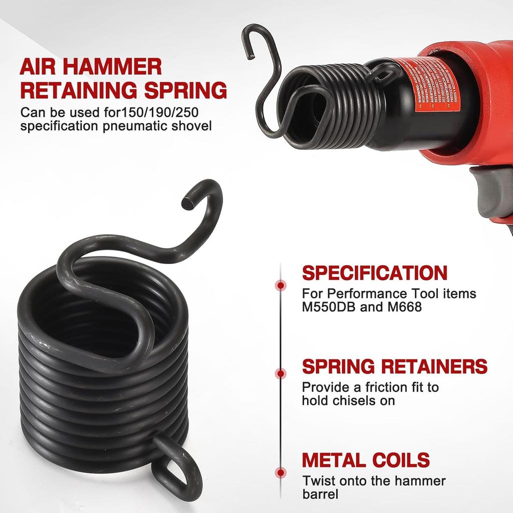 32029 Pneumatic Bolt Breaker Set, with Air Hammer Spring, Pneumatic Bit Set, 37315 3/8“ & 37316 1/2” Bolt Breaker Shake 'n Break, Black Oxide