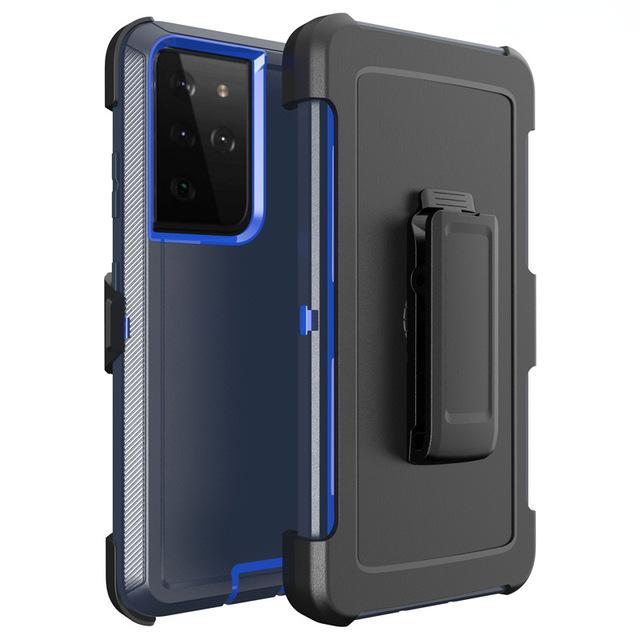 3 IN 1 Heavy Duty Armor Shockproof + Belt Clip Case For Samsung Galaxy S24 S22 S21 S20 S23 ULTRA S10 Note 20 Cover For Iphone 15 14 13 12 11 Pro Max