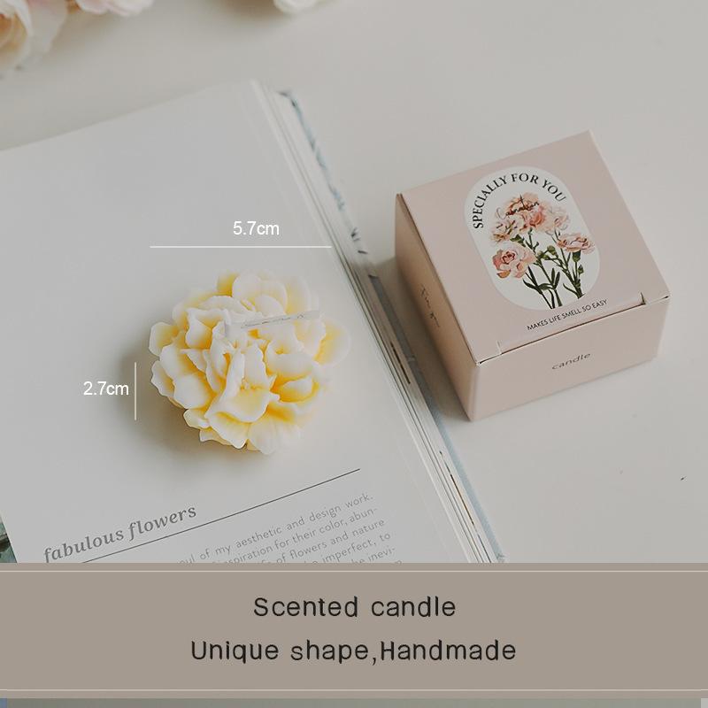 Carnation scented candle handmade fragrance gift Teachers' Day souvenir fragrance simulation flower modeling wax