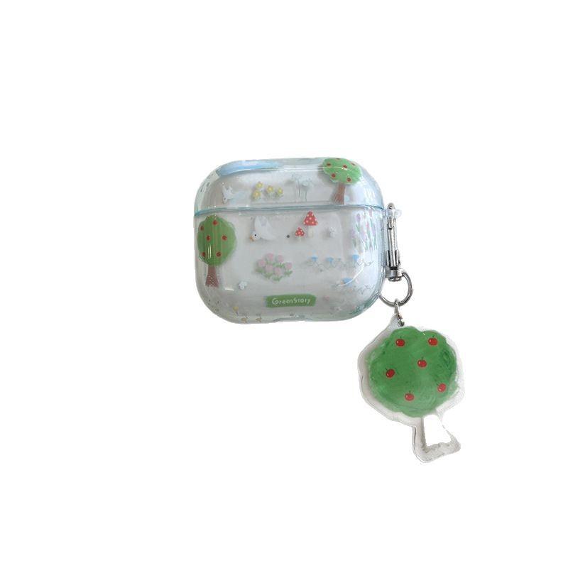 Spring Tree for Airpods4 Apple Bluetooth Wireless 1/2/3 Generation Pro2 Earphone Cover Cute Pendant Female