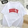 Summer Brooklyn New York T-Shirt Men Women Short Sleeve  Tshirt  Hip Hop Tops Tees Women Tshirts Y2k Clothes Tees Oversize