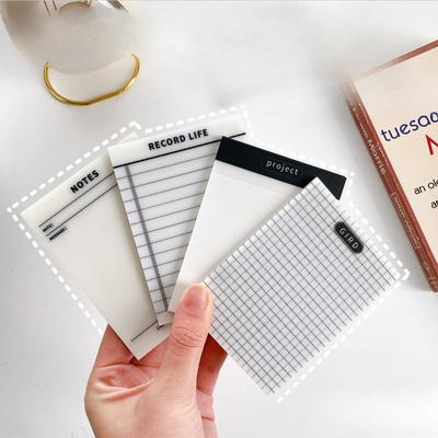 New Transparent PET Material For Students With Perspective Post-it Notes N Times Stickers Tearable Post-it Notes Stickers