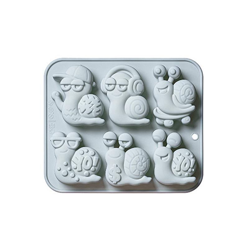Chocolate Mold Snail Silicone Mold For Cake Gummy Jello Ice Cube, Cake Decoration Soap Mold Silicone Baking Mold