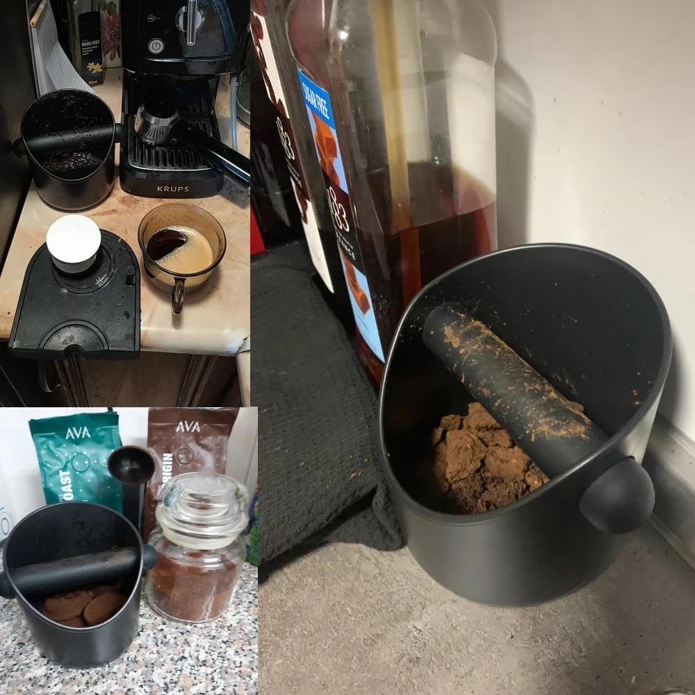 Coffee Knock Box Anti Slip Shock-absorbent Coffee Grind Dump Coffee Grind Knock Espresso Grind Dump Waste Bin Cafe For Barista