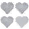 4pcs/set Heart Tray Silicone Molds Jewelry Coaster Casting Resin Crafts Making