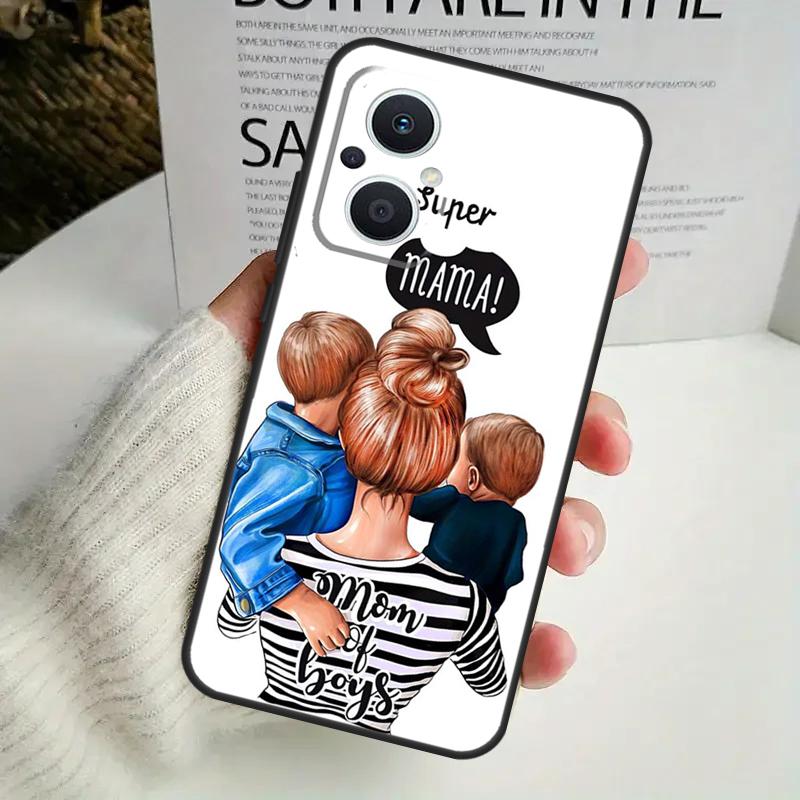 

Fashion Super Mom Case For OPPO Reno 13F 14F 12F 10 11 12 13 14 Pro 8T 7 8 Lite OPPO Find X6 X5 X8 Pro Cover OPPO Reno8 5G