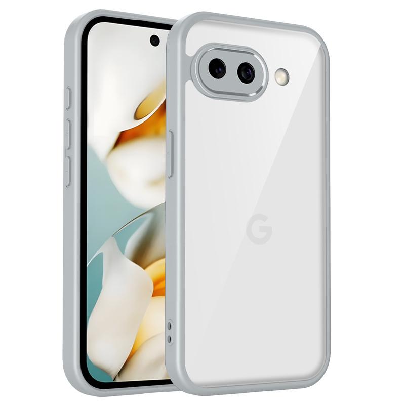 

Для Google Pixel 9A Чохол Протиударний Силіконовий TPU Бампер з Прозорою Задньою Кришкою Твердий Матовий Чохол для Телефону для Google Pixel 9A Pixel9A Pc + tpu&Google Pixel 9a сірий колір