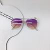 2025 Travel Sun Protection New Children's Personality Trendy Rainbow Cute Baby Sunglasses Retro Double Bridge Glasses