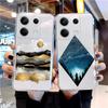 Marble Patterned Soft Silicone Clear Case For iPhone 11 12 13 14 15 Samsung A55 A54 A34 A15 S24 M35 Xiaomi Redmi Note 13 Pro Poco Shockproof Cover