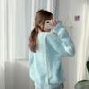 Imitation Mink Sweater Pullover Women Autumn and Winter New Warm Loose V-neck Solid Long Sleeve Pullover Sweater Female Top