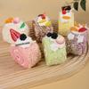 Cream Swiss Roll Ornament Simulation Swiss Roll Cake Squishy Fast Rebound Stress Relief Toy Cute Food Model For Display Prop