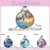 Elegant Silver Necklace With Stunning Paris Eiffel Tower And Beach Palm Tree Design