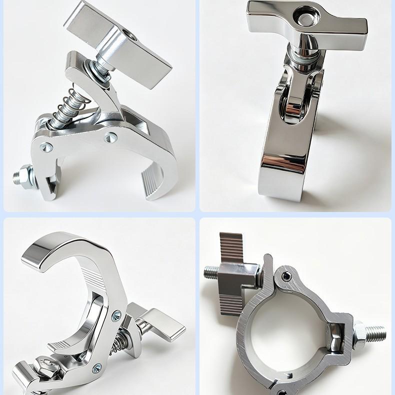 Single & Double Hook for Stage, Par, and Moving Head Lights - Cast Aluminum