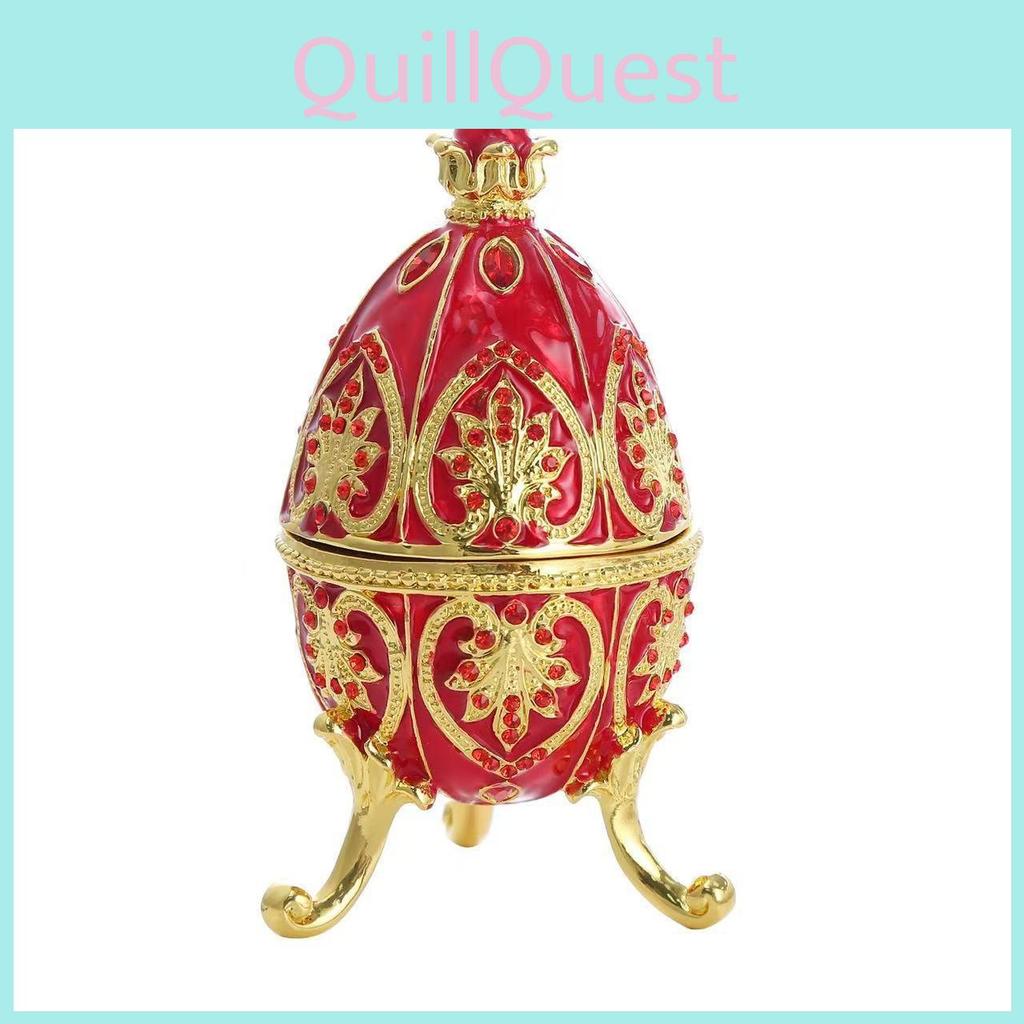 Russian Faberge Pelican Egg Box Ornaments With Rhinestone Decor For Daily Gift