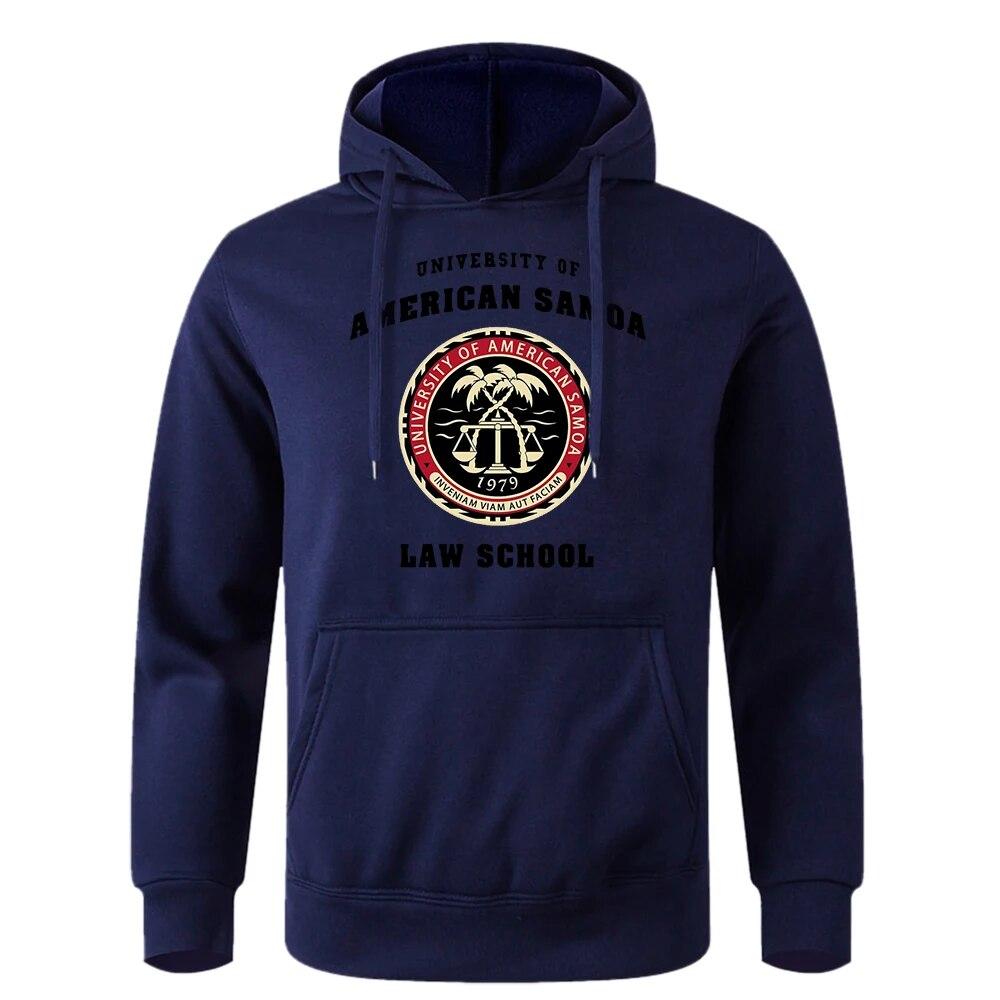 

Юридичний факультет Університету Американського Самоа Толстовка унісекс з круглим вирізом Вільний спортивний одяг великого розміру Спортивна вулична толстовка в стилі ретро Класичний спортивний костюм 2XL