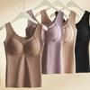 Thermal Tank Top for Women Sleeveless Underwear Top Padded Camisole Undershirt Winter Warm Base Layer for Cold Weather