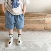 Children's Summer Casual Denim Shorts: Lightweight Solid-Color 5-Inch Shorts for Toddlers and Young Children
