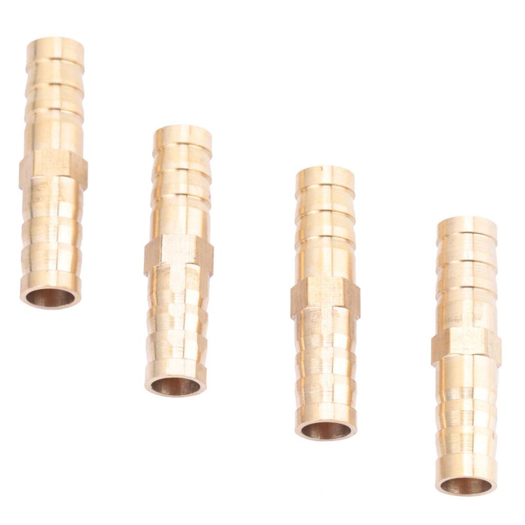 Brass Fitting Hose Barb Tail Reducer Reducing Plug Connector (6mm-8mm 4 pcs)