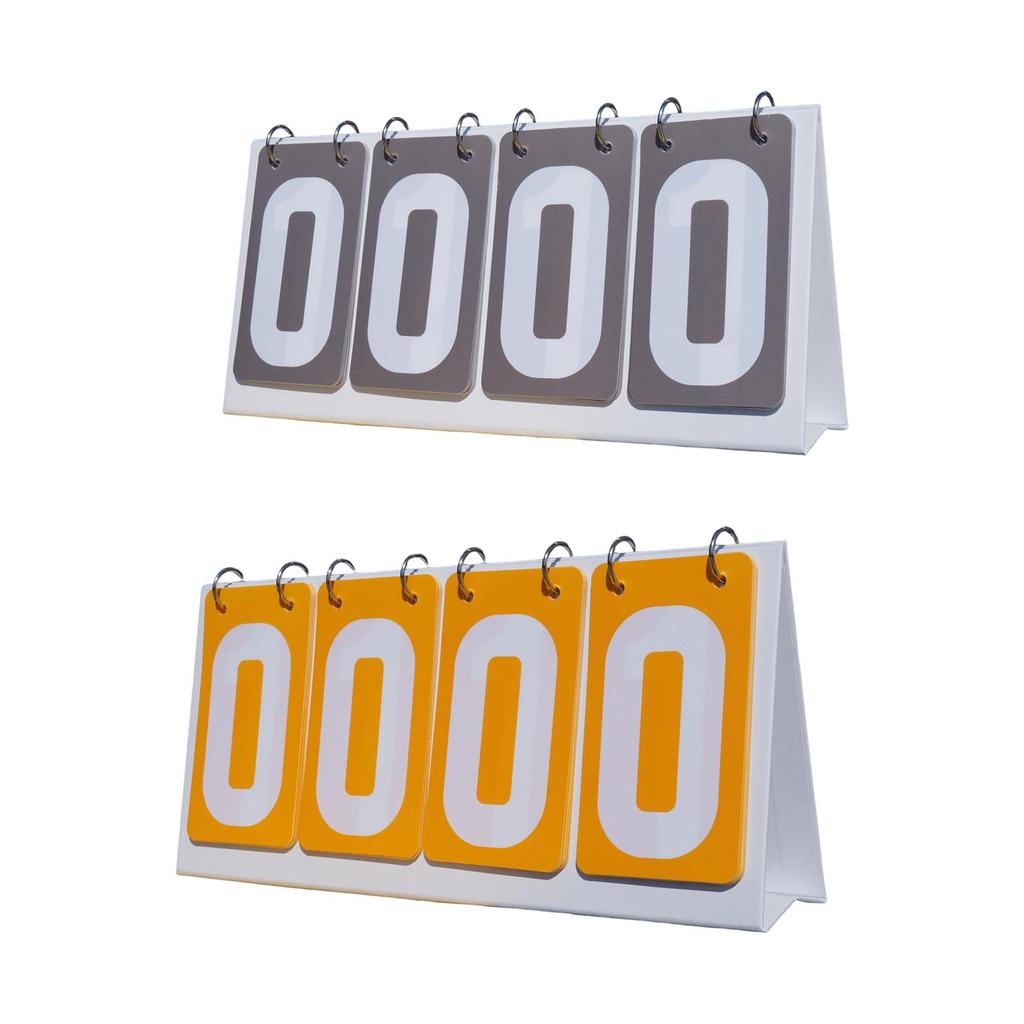 Sports Scoreboard Score Counter Competition Scoring Board Compact 4 digits Score Keeper Flip Score Board for Outdoor Baseball