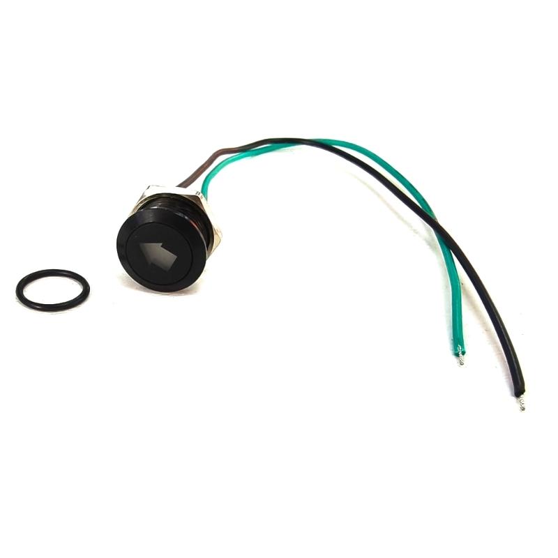 LED Car Turn Signal Indicators Light with Wire Leads Single Arrows Symbols Car Dashes Light Waterproof 12mm Metal Signal Lamp