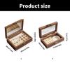 Walnut Wood Jewelry Organizer Box Moisture Proof Jewellery Holder Accessory Storage Container with Multiple Compartments