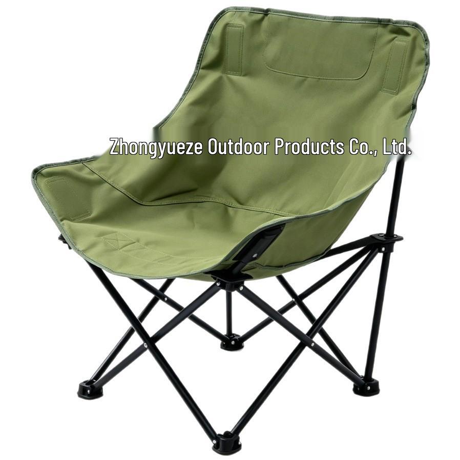 Portable Folding Camping Picnic Table & Chair Set with Moon Chair Roll-up Table