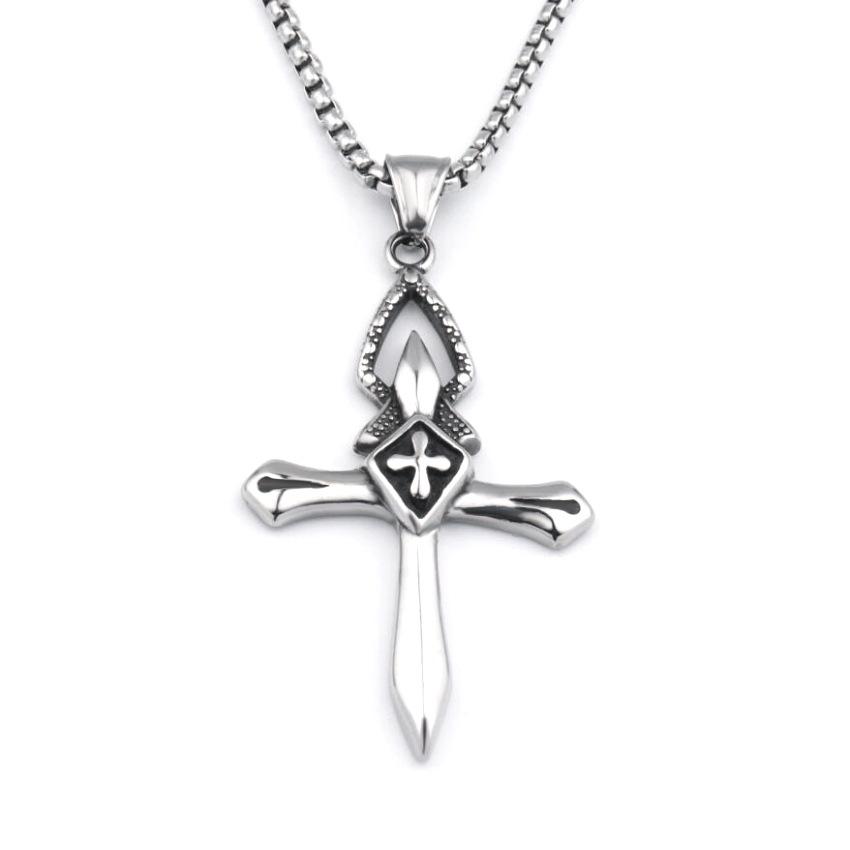 Модное хип-хоп уличное танцевальное ожерелье аксессуары мужские клубные аксессуары ожерелье из титановой стали 50CM(Necklace Size)