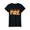 Feuerflammenhemd Erwachsene Kinder Männer Frauen Feuer und Eis Kostüm T-Shirt 100% Baumwolle Neues T-Shirt Kurzarm Herbst T-Shirt Top 01232