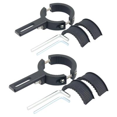 Morsetto di Montaggio per Luce Moto Regolabile Verticale Orizzontale con Pad in Gomma Antiscivolo Staffa per Guida su Lunghe Distanze