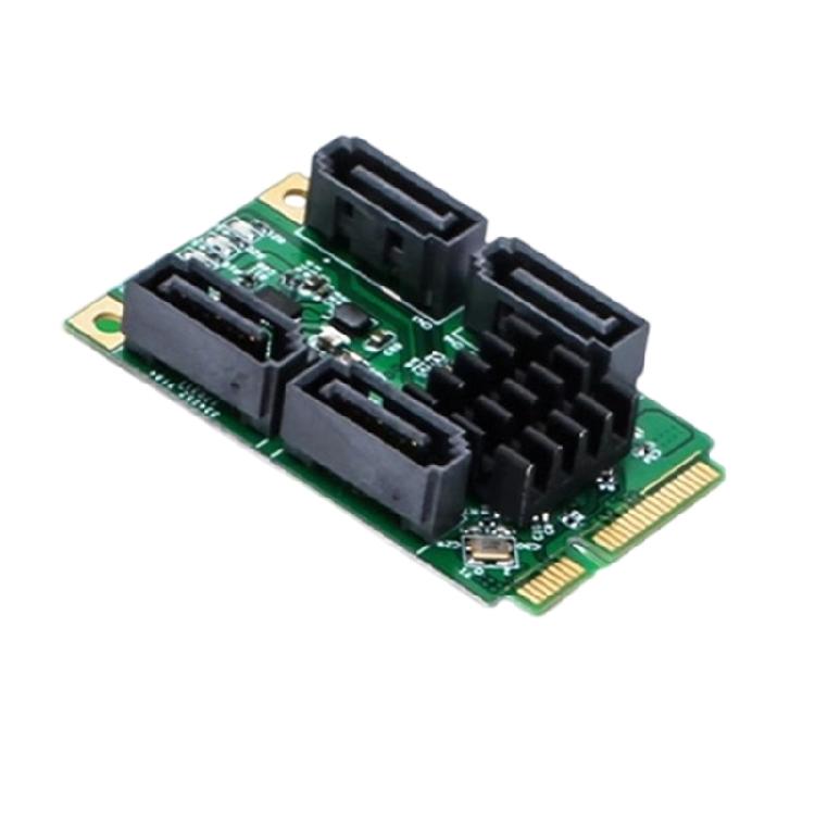 Multiple Port SATAs 3.1 Adapters Card for Mini PCIe Slot 6Gb/s Transfer Speed Crosses Platform Compatibility