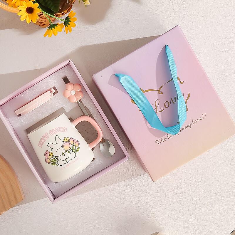 Baizi en Ceramic Mug with Lid and Spoon