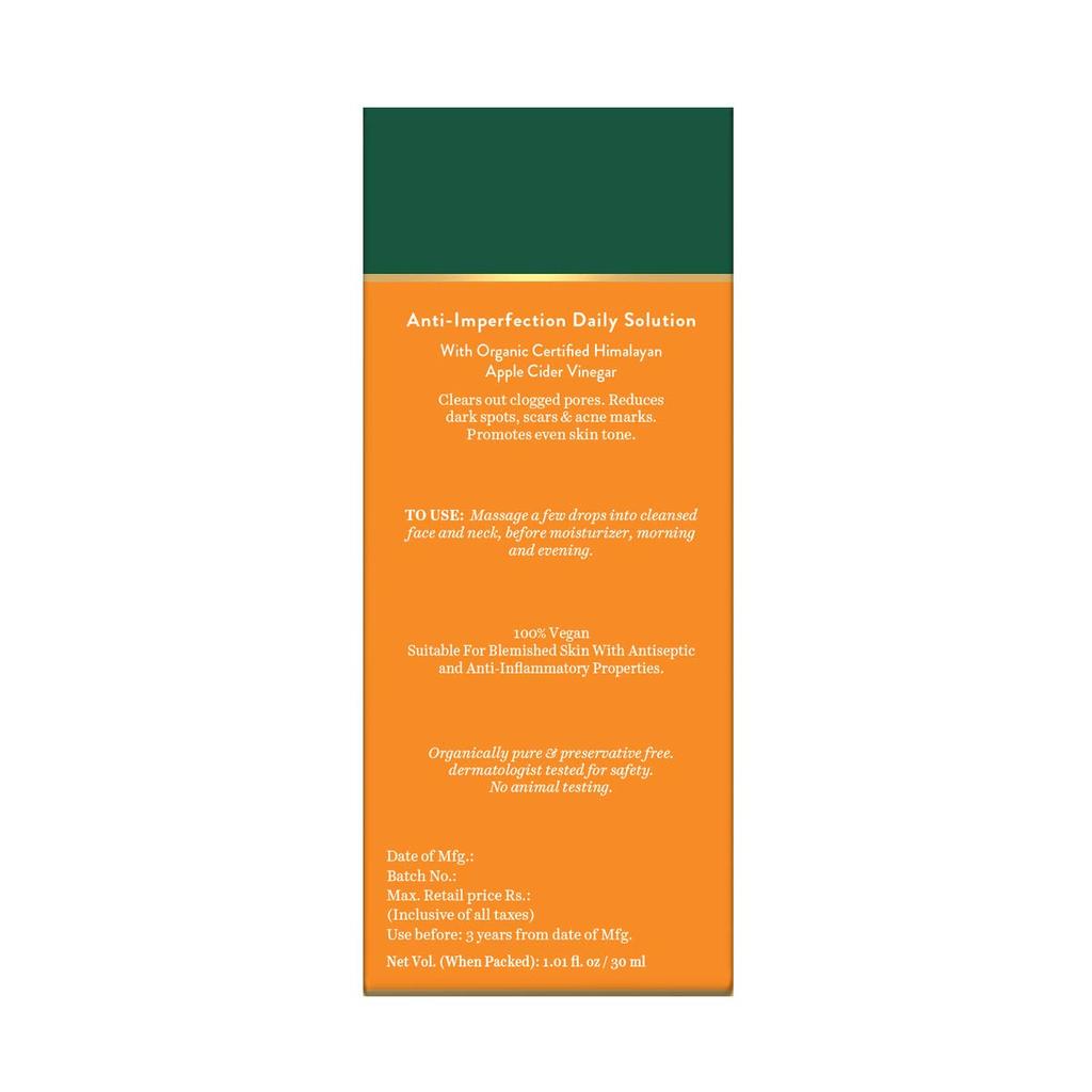 Biotique Apple Cider Vinegar Face Serum For Clear Skin, Anti-Blemish, Vegan, 30ml, Organic, Dark Spot Treatment