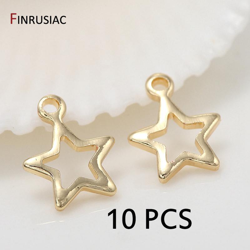 

Gold Plated Small Mini Hollow Star/ Heart / Moon Charms For Jewelry Making DIY Bracelets Necklace Earrings