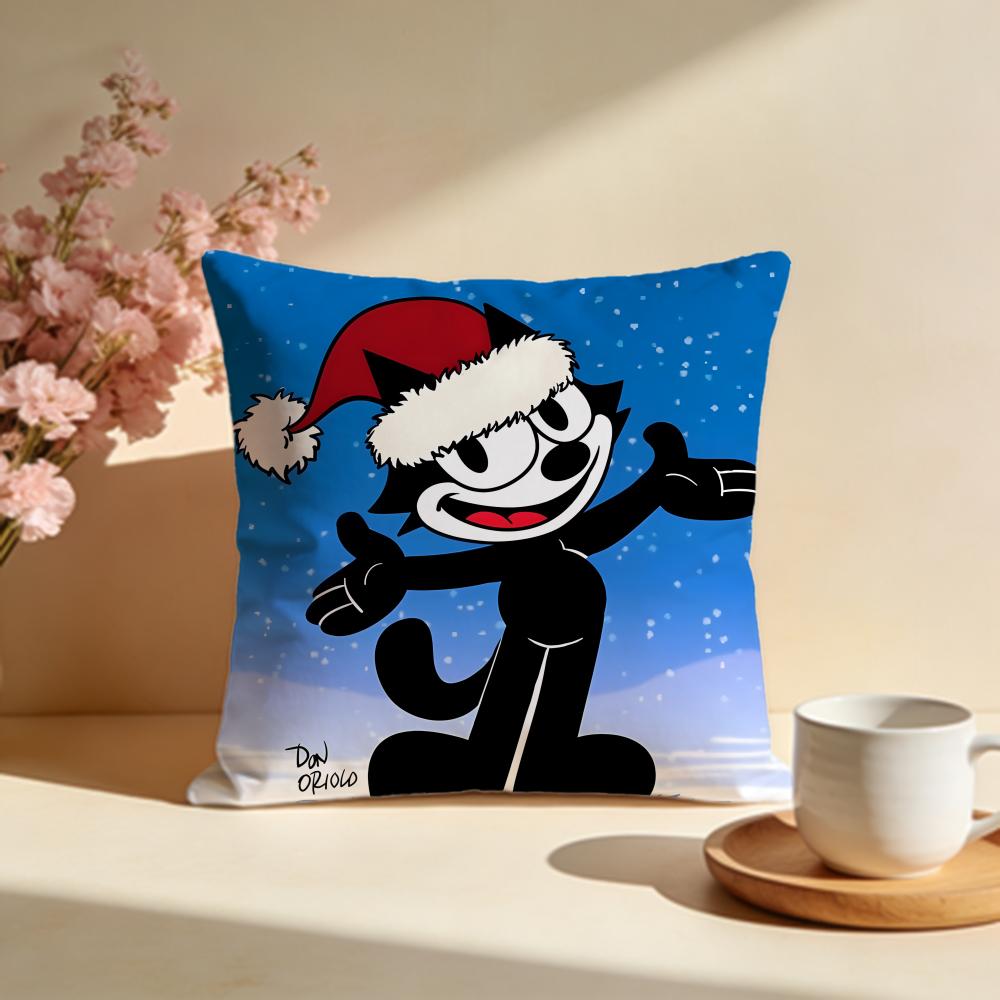 Trendy FFelix the Catiable Cushion Cover Stylish Washable Pillow Cover Ideal for Couch Bedroom Car Decoration