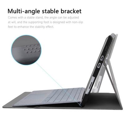 Pro Microsoft Surface Pro 10 Pouzdro Flip Látková Textura TPU+PU Kůže Taška na Laptop Notebook Ochranné Pouzdro se Stojanem