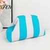 Portable Clutch Purse Woven Striped for Woman, Large Capacity Cosmetic Pouch, Pouch Knit Dumpling Bag, Kiss Lock Handbag Evening, Party Travel Makeup