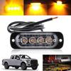Car 4LED Strobe Light For Car 12V 24V Emergency Signal Lamps Strobe Warning Light Auto Truck Flashing Lighting