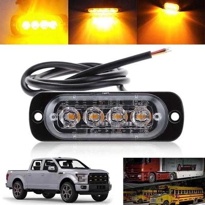Auto 4-LED-Blitzlicht für Auto 12V 24V Notfallsignalampen Blitzwarnlicht Auto LKW Blinklicht