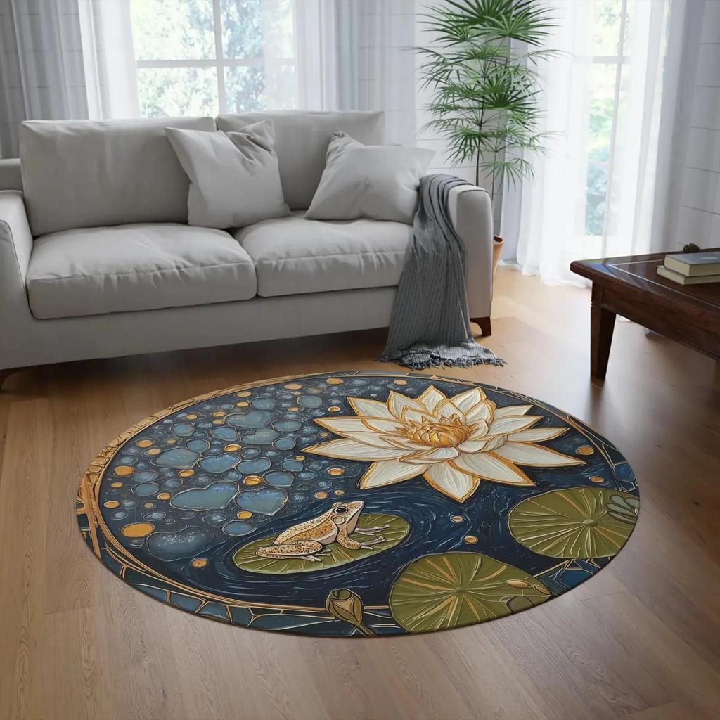 Teppich mit Ethno-Thema Runder Teppich Mandala Runder Teppich Mandala-Muster Rund Beliebter Teppich für Wohnzimmer Heimdeko Geschenk für Sie
