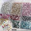 1440 Pcs Mixed Crystal Glass Flat-Bottom Irregular Nail Art Rhinestones - Translucent White & Champagne Colors