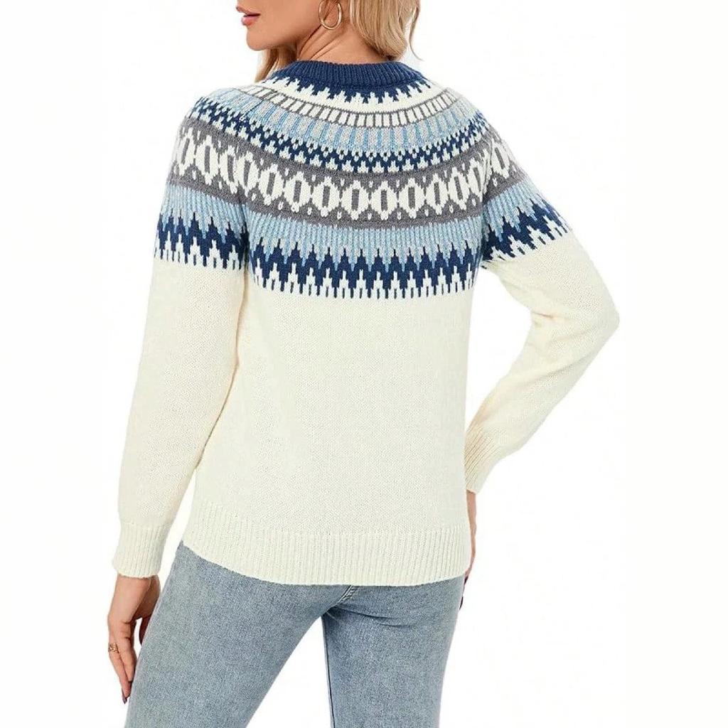 2026 Women's European & American Knit Sweater: Versatile, Loose-Fit, Sweet Style, Fresh Round Neck Top
